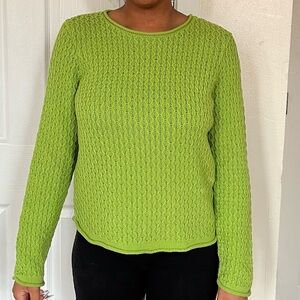 Bright Green Knit Sweater